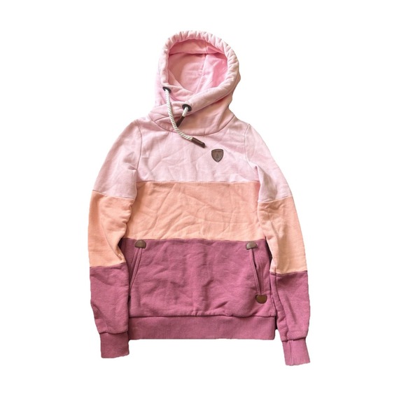 Wanakome Tops - Wanakome Hoodie Pullover Sweatshirt Small Shacket Asymmetrical Pink